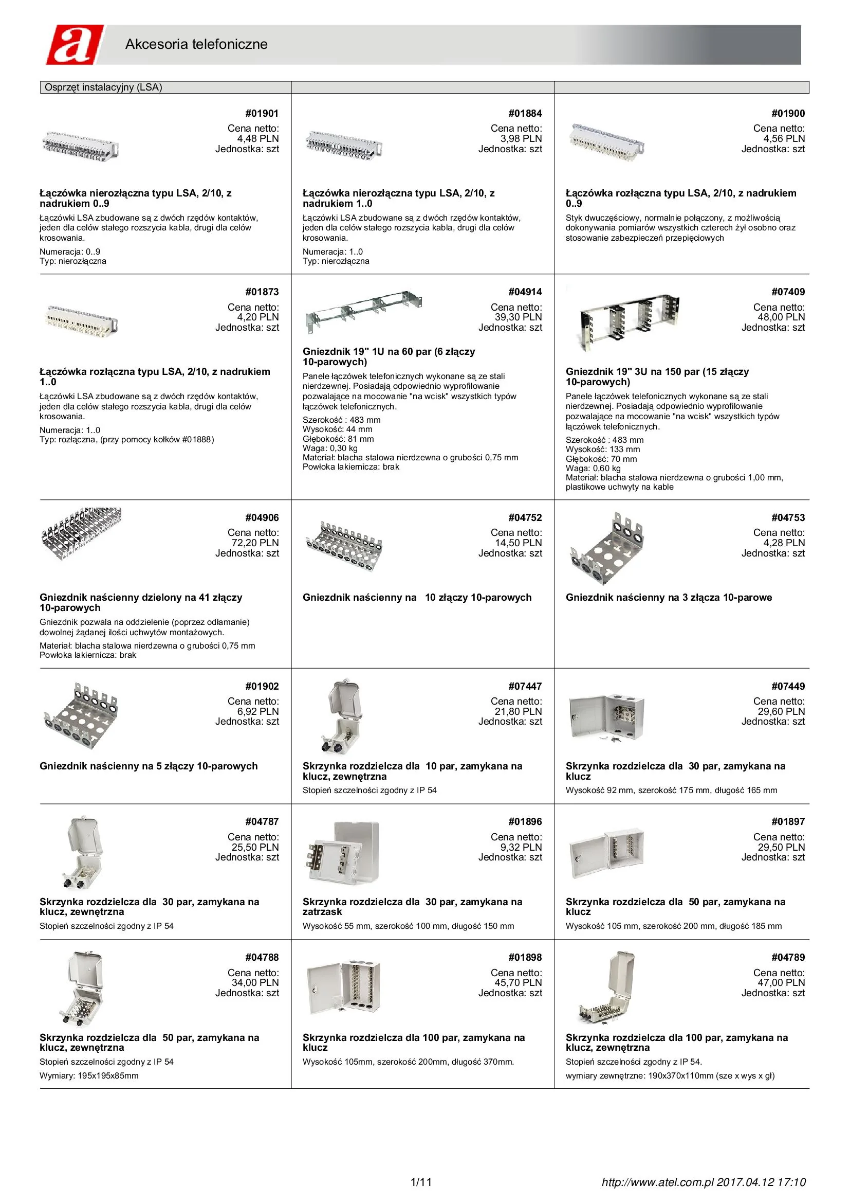 ATEL_Catalog_Akcesoria telefoniczne